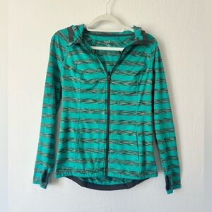 Lukka Teal Striped Full-Zip Athletic Jacket – Women’s size Large